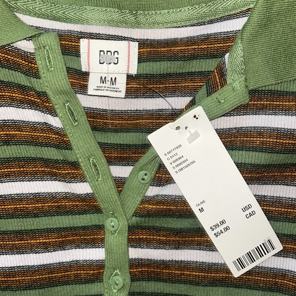 NWT BDG Striped Fitted Cropped Tee - Picture 3 of 4